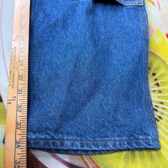 Carhartt Mens 38x34 Blue Loose Original Fit Double-Front Denim Logger Dungarees - Picture 7 of 11